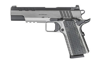 SPRINGFIELD 1911 EMISSARY 45ACP 4.25" 8RD SS/BLUED G10 - for sale