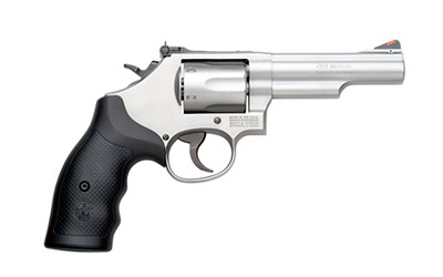 S&W 66 .357 MAG 4.25" ADJ 6-SHOT STAINLESS RUBBER - for sale