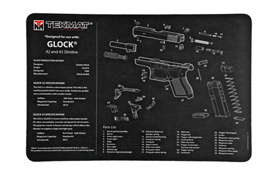 tekmat - Glock 42/43 - TEKMAT GLOCK 42/43 - 11X17IN for sale