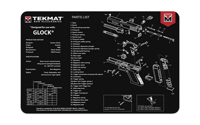 TEKMAT PSTL MAT FOR GLOCK 44 BLK - for sale