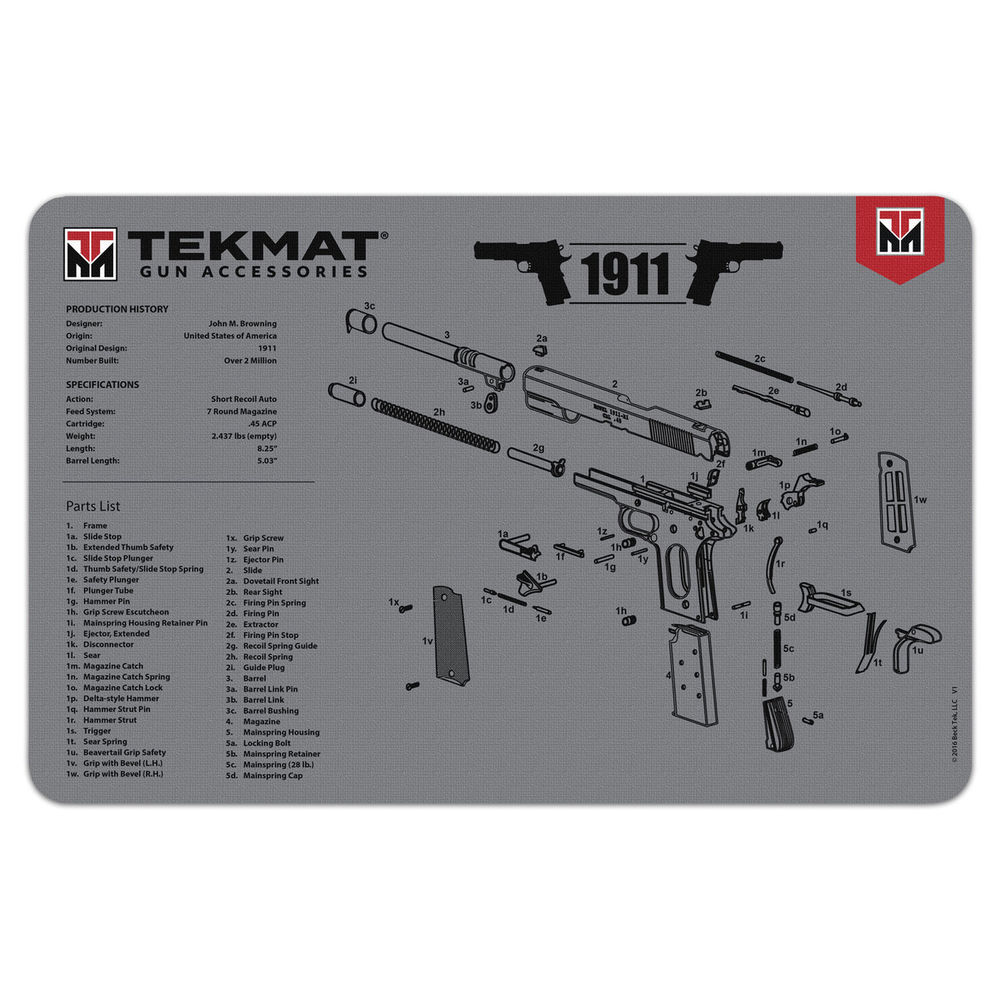 tekmat - 1911 - TEKMAT 1911 GREY - 11X17IN for sale