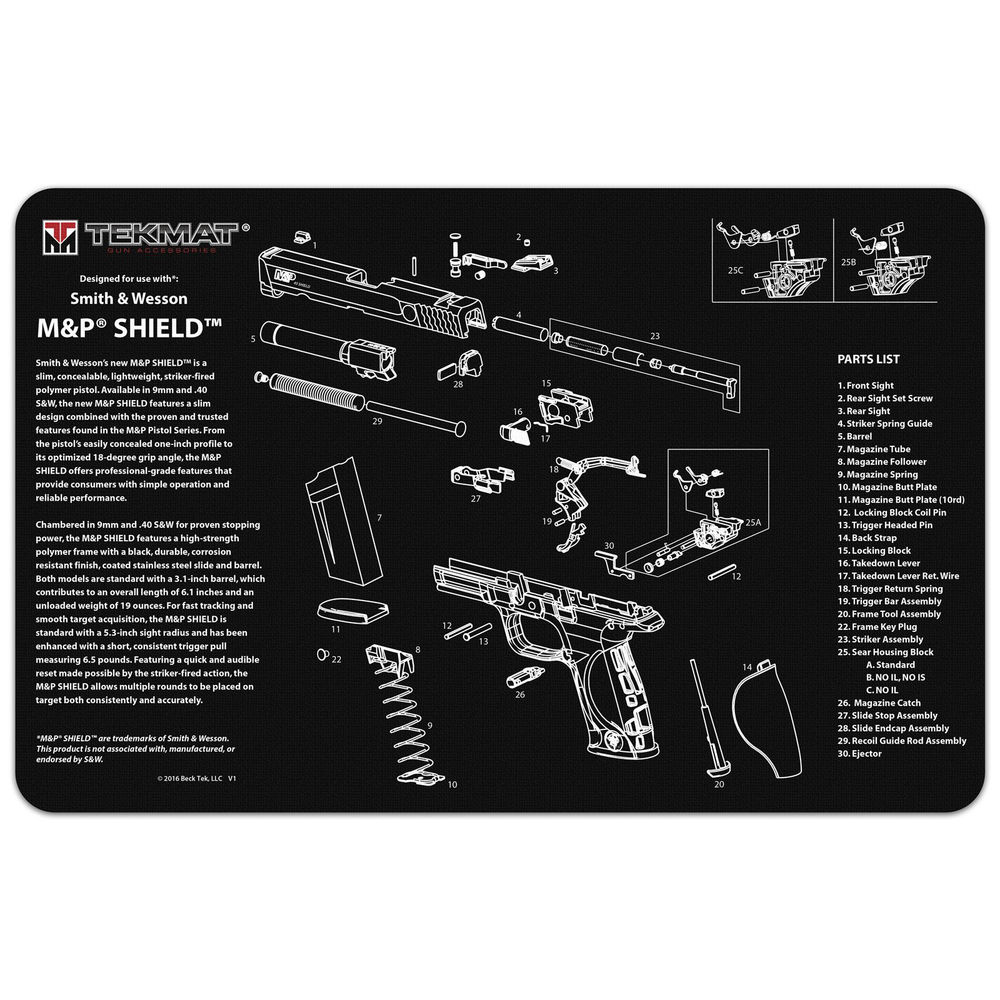 tekmat - S&W M&P SHIELD - TEKMAT S&W M&P SHIELD - 11X17IN for sale