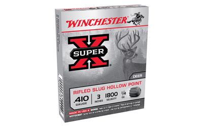 WINCHESTER SUPER-X SLG 410 3" 1800FPS 1/4OZ RFLD 5RD 50BX/CS - for sale