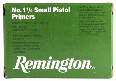 REM PRIMERS- SMALL PISTOL 5000-PK. CASE LOTS ONLY - for sale